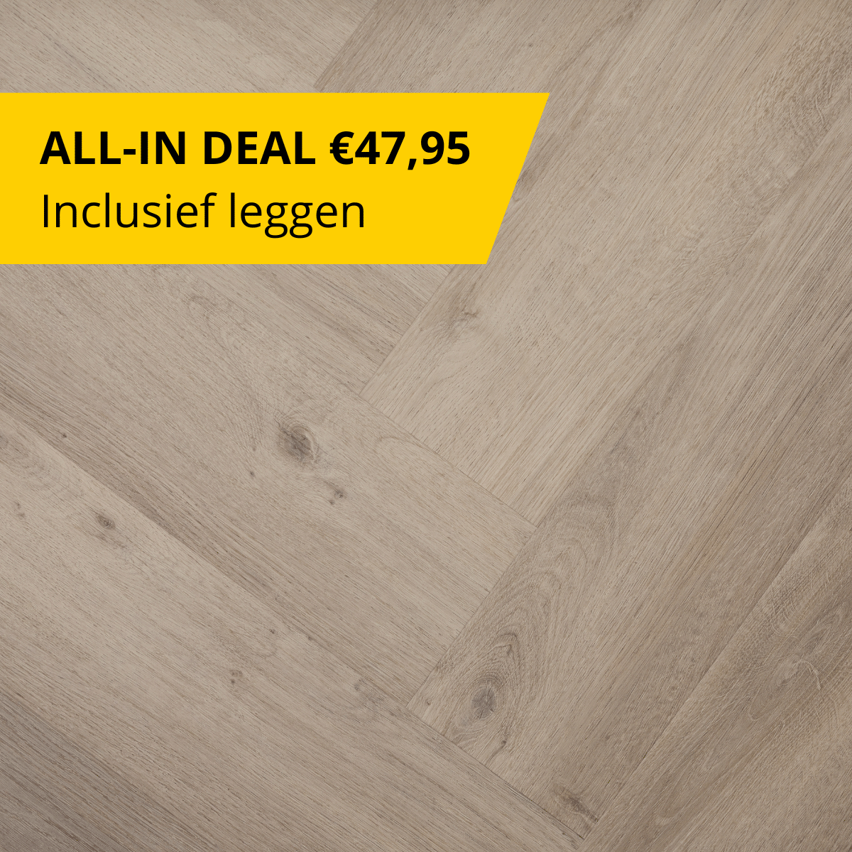 CHECK - Klik PVC met geïntegreerde ondervloer - Lausitz eiken - Visgraat